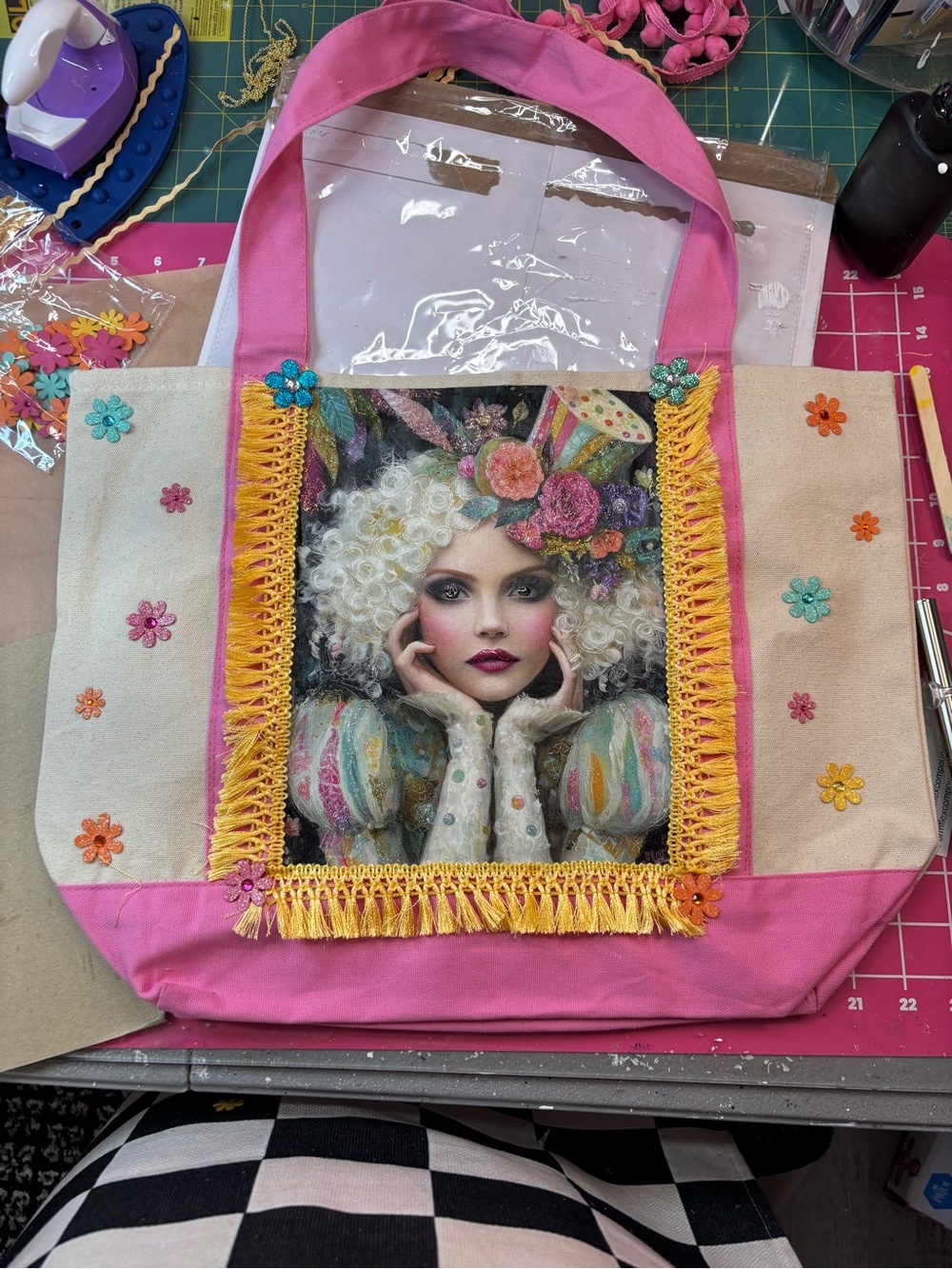 One of a kind I decoupage this Hobby Lobby tote bag